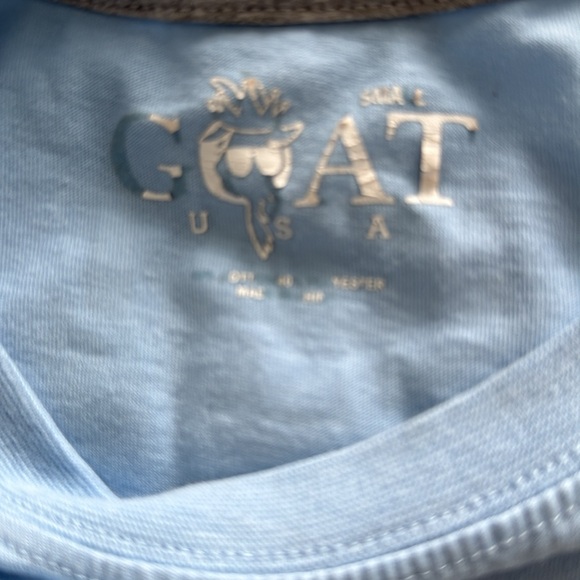 GOAT USA Kids Light Blue Graphic Tee with Goat Design - Picture 2 of 3